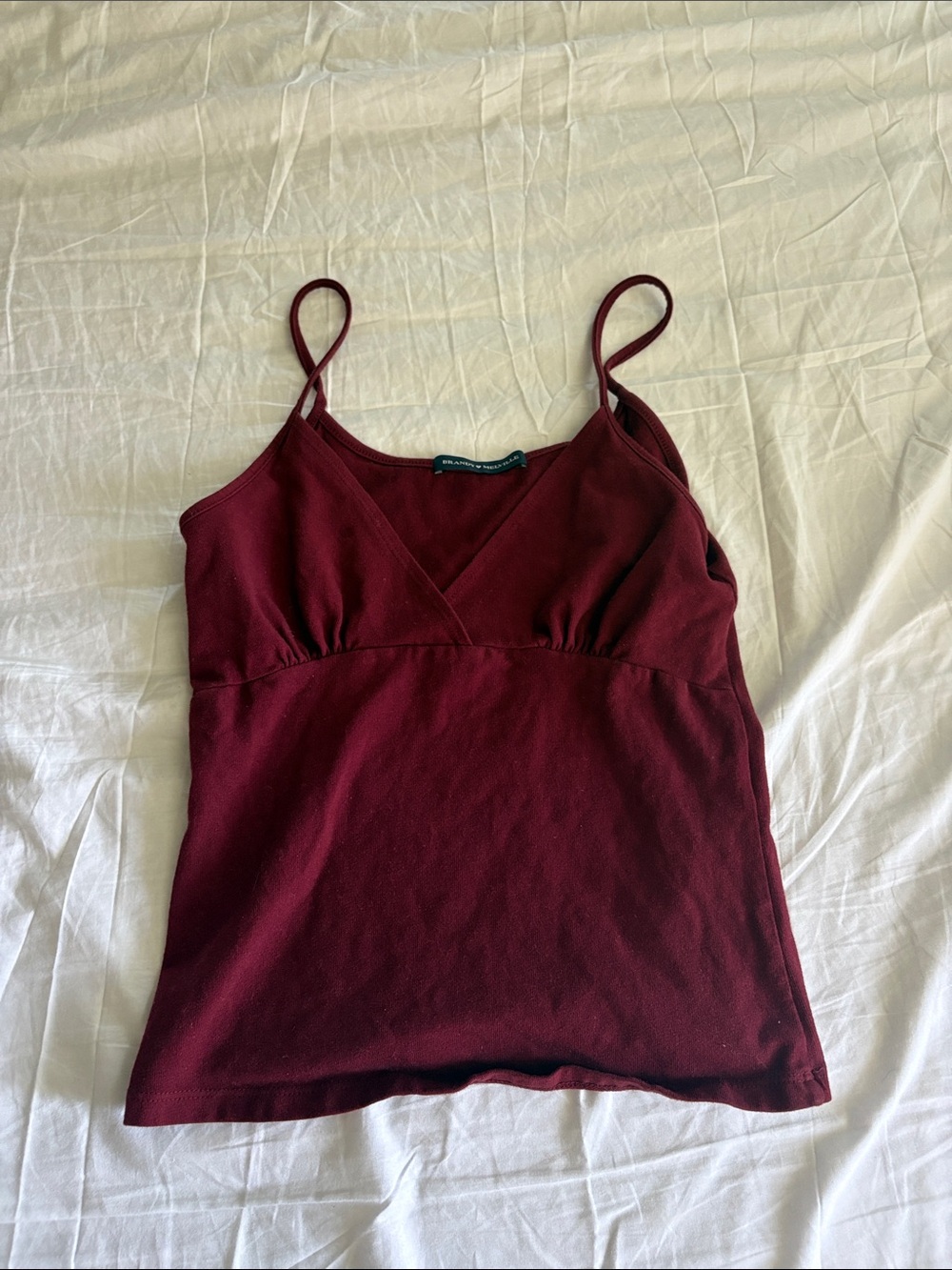 Brandy Melville Burgundy V-Neck Camisole